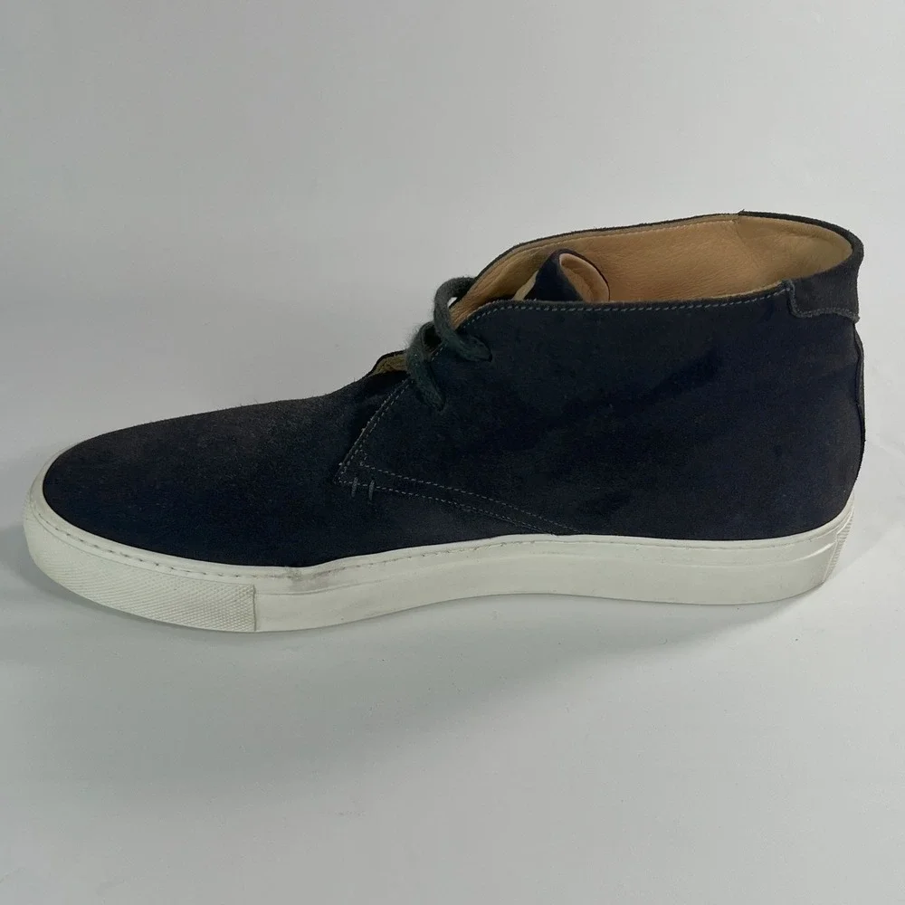 Greats Royale Chukka Navy Blue Suede Mid Top Sneaker Men's 11.5‎ Made in Italy